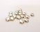 10 Silver Flower Beads ( Double Sided ) Antique Silver Plated Beads (8mm) G21927