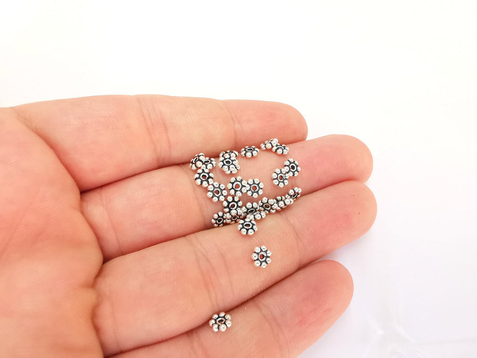 10 Sterling Silver Rondelle Bead Findings 10 Pcs 925 Silver Bead (5mm) OG21928