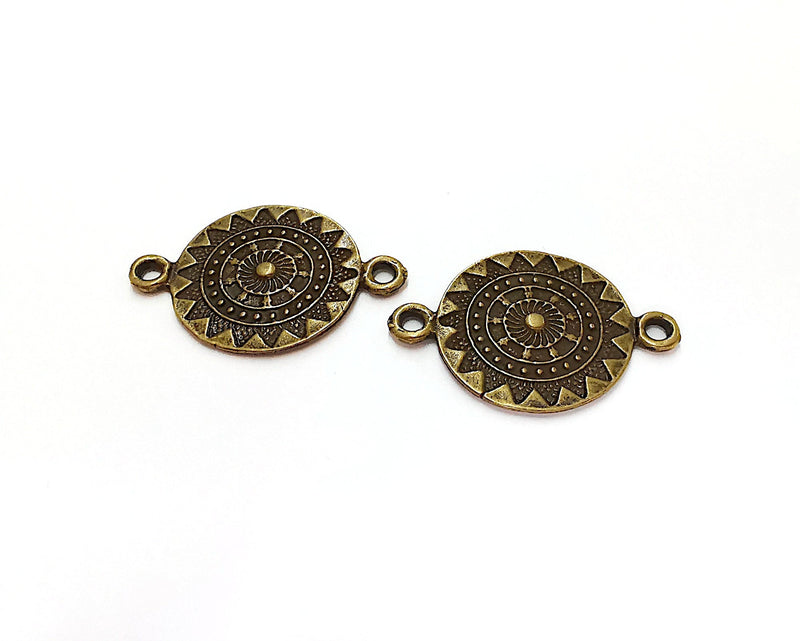 4 Antique Bronze Charms Connector Antique Bronze Plated Charms (30x20mm)  G21940