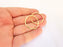 4 Circle Findings 24k Shiny Gold Circle Findings (30mm)  G21964