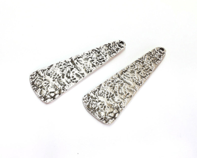 2 Antique Silver Charm Antique Silver Plated Charms (52x18 mm)  G18313