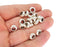 10 Antique Silver Rondelle Beads (9mm) Antique Silver Plated Beads G26734