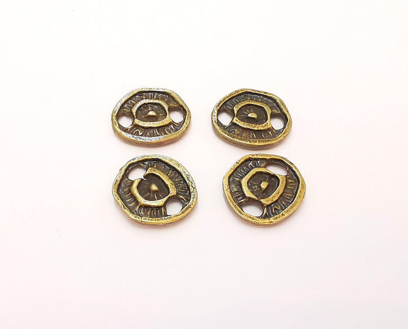 10 Antique Bronze Charms Connector Antique Bronze Plated Connector (16x14mm)  G21982