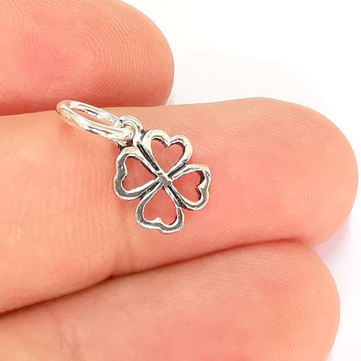 Sterling Silver Clover Charms 925 Silver Charms (16x10mm) EG21999