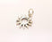 Sterling Silver Sun Charms 925 Antique Silver Charms (28x18mm) EG22001