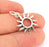 Sterling Silver Sun Charms 925 Antique Silver Charms (28x18mm) EG22001