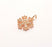 2 Sterling Silver Snowflake Charms 925 Rose Gold Plated Silver Charms  (12x8mm) AG22011