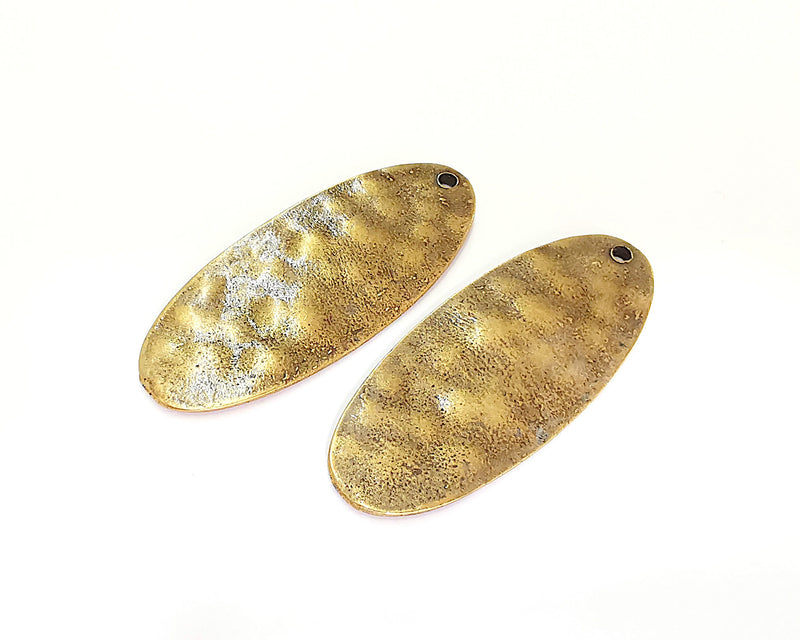 2 Antique Bronze Charms Antique Bronze Plated Charms (53x21mm)  G22020