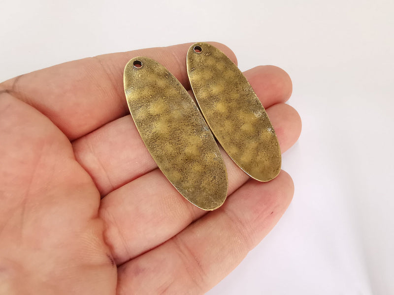 2 Antique Bronze Charms Antique Bronze Plated Charms (53x21mm)  G22020