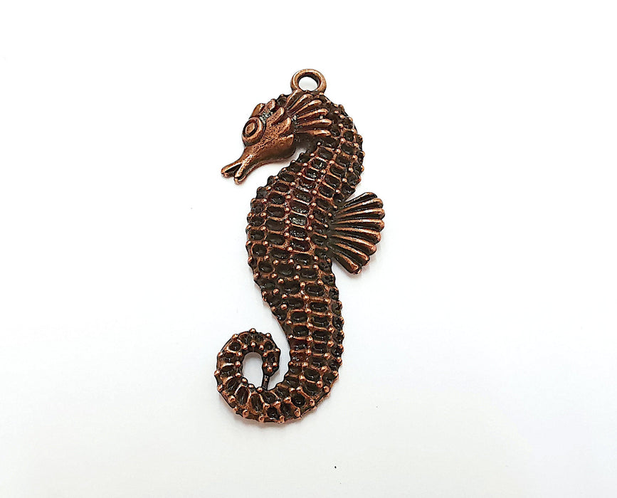 Seahorse Pendant Antique Copper Plated Pendant (63x29mm)  G21624