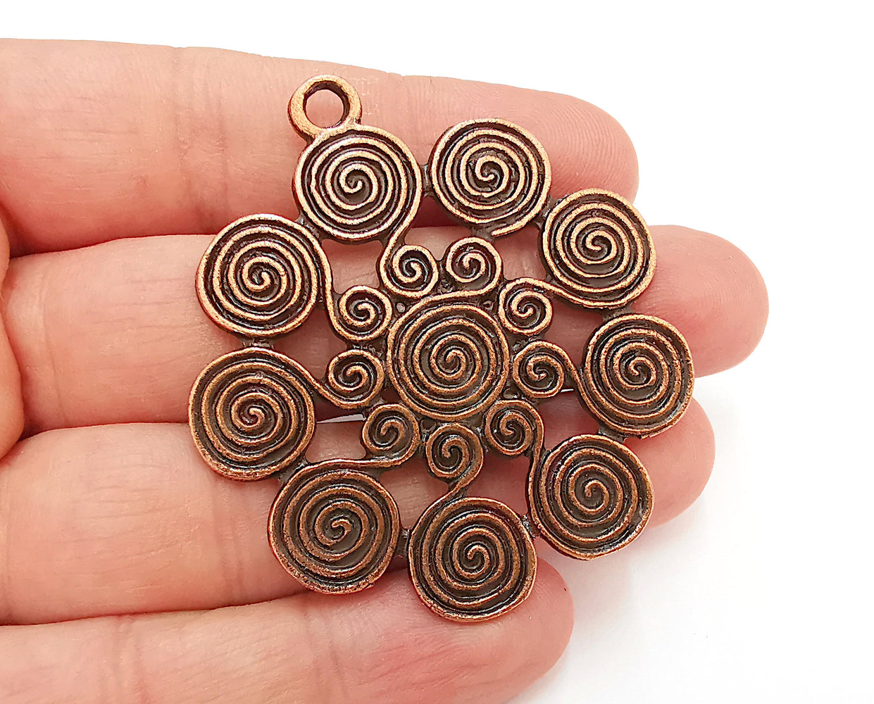 Spiral Charms Antique Copper Plated Charms (59x52mm)  G21632