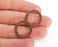 4 Copper Circle (Double Sided) Charms Antique Copper Plated Findings ( 24mm ) G21638