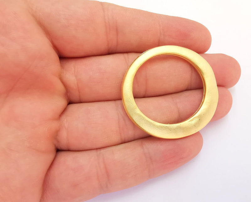 Gold Circle Pendant  Gold Plated Circle Findings  (42x40mm)  G22133