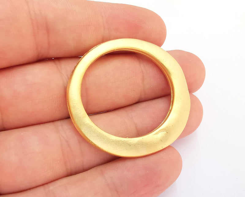 Gold Circle Pendant  Gold Plated Circle Findings  (42x40mm)  G22133