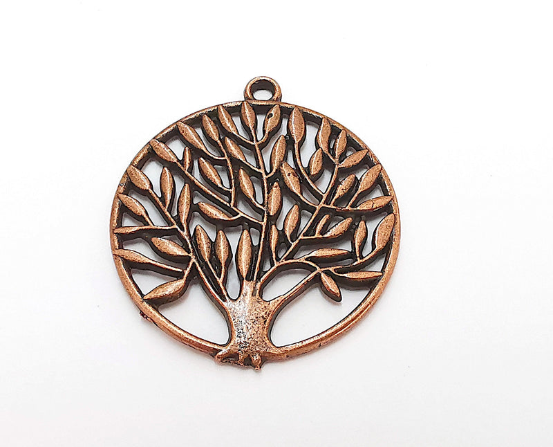 2 Tree Charm Antique Copper Charm Antique Copper Plated Charms (42x36mm) G21644