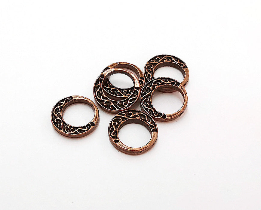 5 Copper Double Side (Both Side Same) Charms Antique Copper Plated Charms (16mm)  G21646