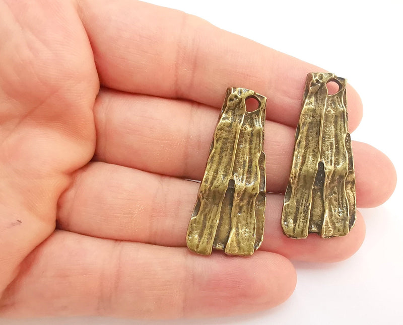 2 Antique Bronze Charms Antique Bronze Plated Charms (42x19mm) G22210