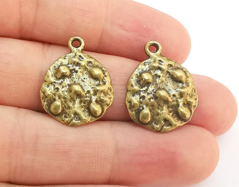 4 Antique Bronze Charms Antique Bronze Plated Charms (25x19mm) G22211