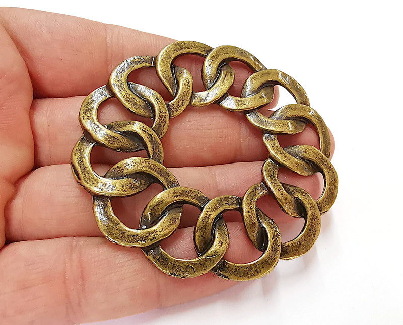 Circles Findings Antique Bronze Plated Findings (67mm)  G21675