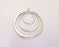 Circles Pendant Antique Silver Plated Pendant (53x50mm)  G22235