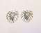 2 Monstera Leaf Charms Antique Silver Plated Charms (33x32mm) G22246