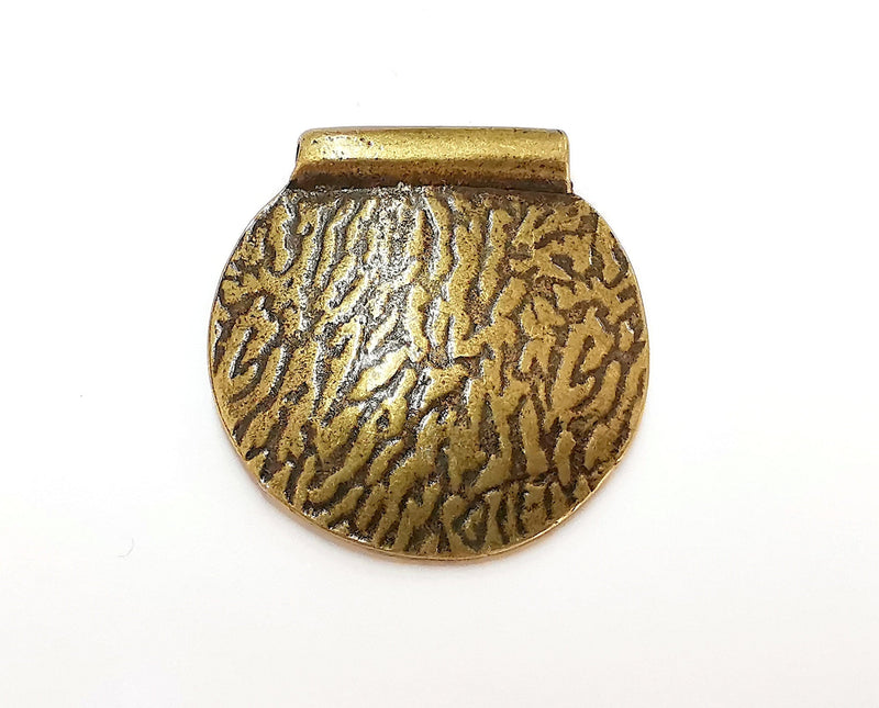 Curved Pendant Antique Bronze Plated Pendant (38x36mm)  G21697