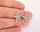 10 Star Charm Antique Silver Plated Charm (22x14mm) G22303