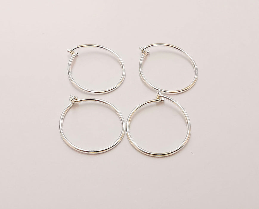 2pairs, S925 Sterling Silver Earring findings components Sterling Silver  Earring Hooks, Earring Wire Clasp for Ear