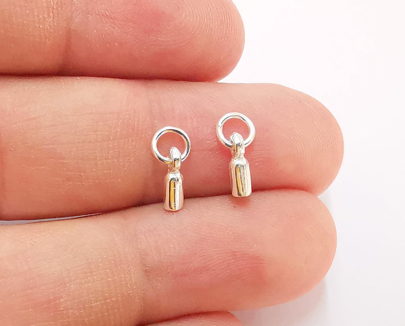 4 Sterling Silver Cord End Findings 925 Silver Findings 4 Pcs  G30015