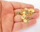 4 Gold Plated Stamping Base 24k Shiny Gold Hammered Tag Gold Plated Brass Charm (10mm) G22321