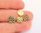 10 Gold Plated Stamping Base 24k Shiny Gold Hammered Tag Gold Plated Brass Charm (10mm) G22355