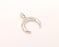 Sterling Silver Crescent Pendant 925 Silver Charms , Crescent Charms (20x17mm) EG21757