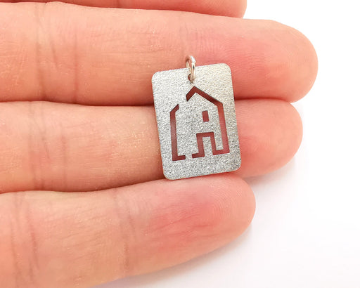 Sterling Silver House Charms 925 Silver Charms ,  Pendant (20x15mm) AG21775