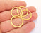 8 Circle Findings 24k Shiny Gold Plated Brass Findings , Nickel free and Lead free (22mm)  G21788