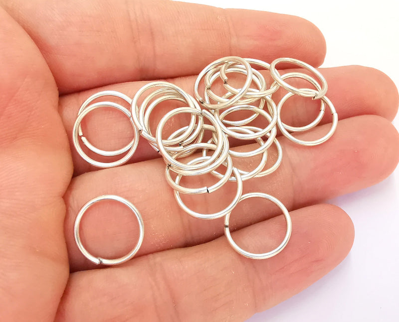 20 Silver Jumpring Antique Silver Plated Brass Strong jumpring ,Findings 20 Pcs (14 mm) G21824
