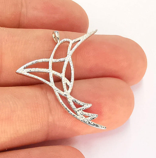 Sterling Silver Bird Pendant 925 Silver Pendant , Charms   (31x18mm) AG21847