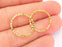 5 Hammered Circle Findings 24k Shiny Gold Circle Findings, Nickel free and Lead free (20 mm)  G21876