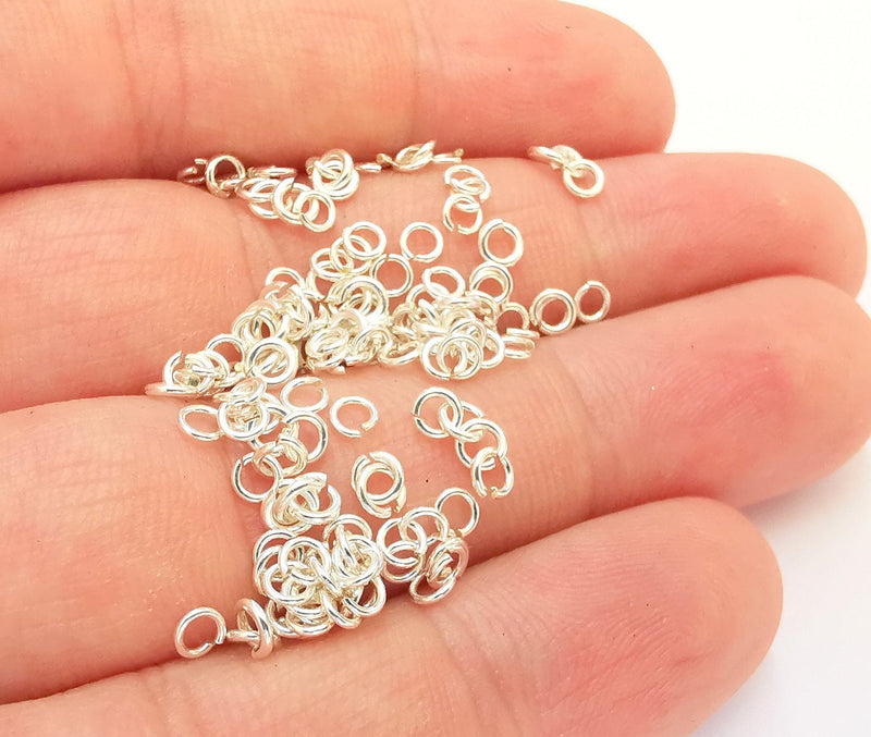 50 Sterling Silver Jumpring (3mm, 21 Gauge) Strong Jumpring 925 Silver Findings G30079
