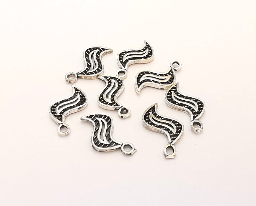 4 Sterling Silver Charms 925 Silver Charms (15x7mm) OG21914