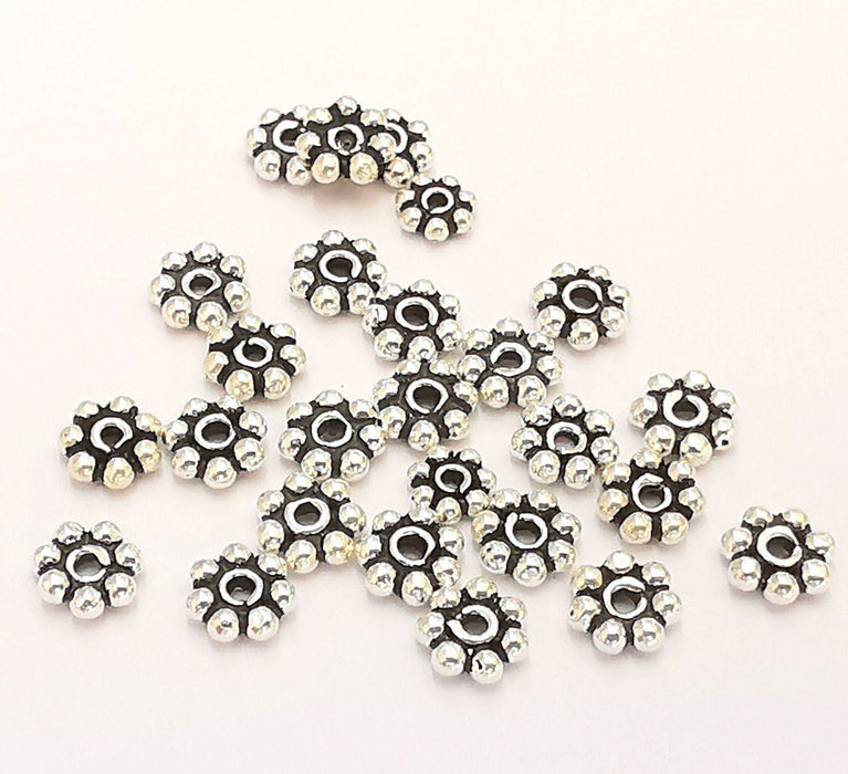 10 Sterling Silver Rondelle Bead Findings 10 Pcs 925 Silver Bead (5mm) OG21928