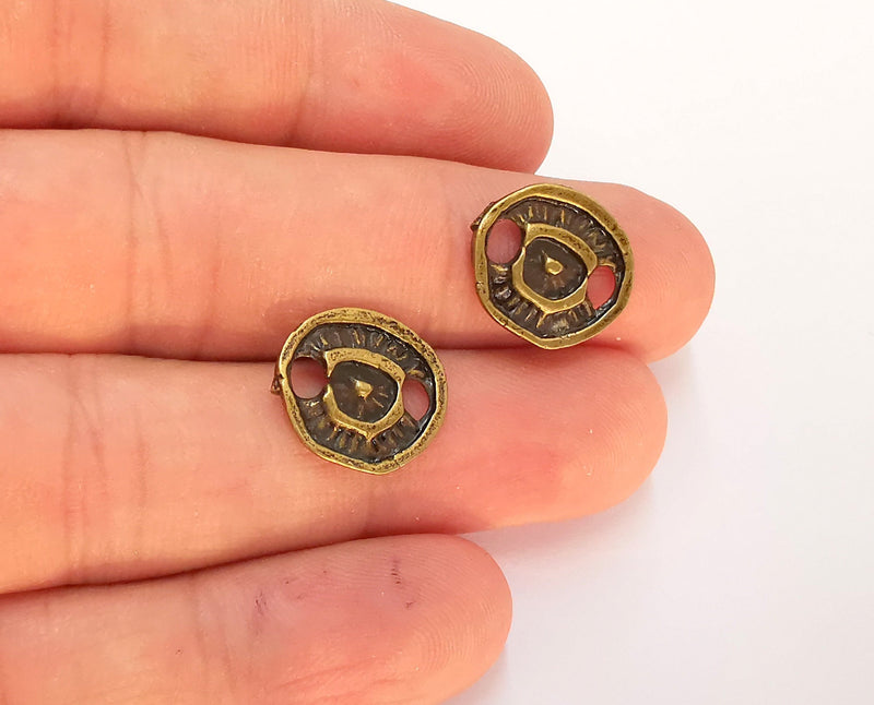 10 Antique Bronze Charms Connector Antique Bronze Plated Connector (16x14mm)  G21982