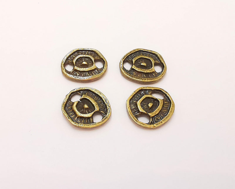 10 Antique Bronze Charms Connector Antique Bronze Plated Connector (16x14mm)  G21982