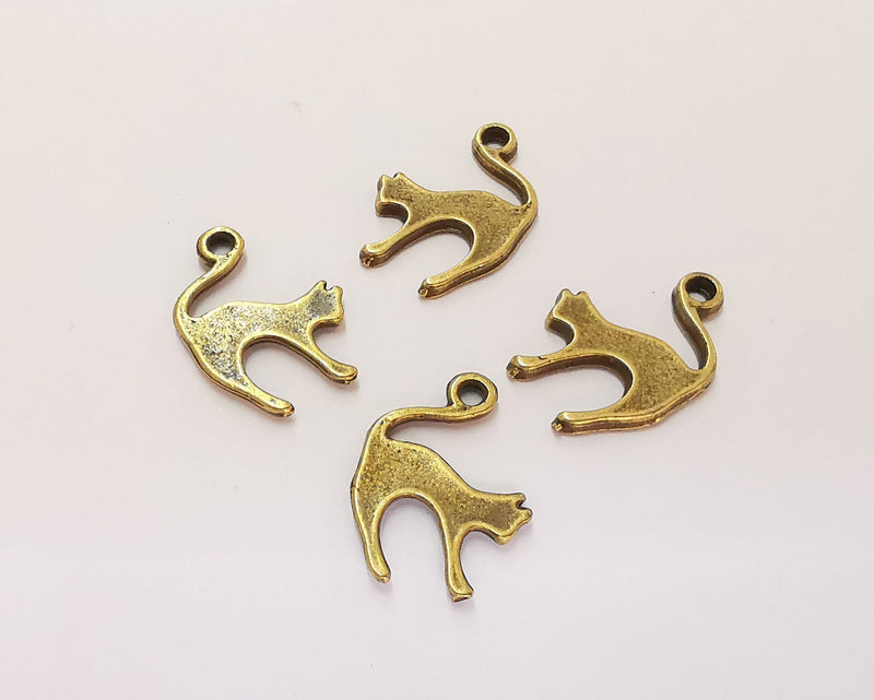 10 Cats Charms Antique Bronze Charms (19x13mm)  G21991