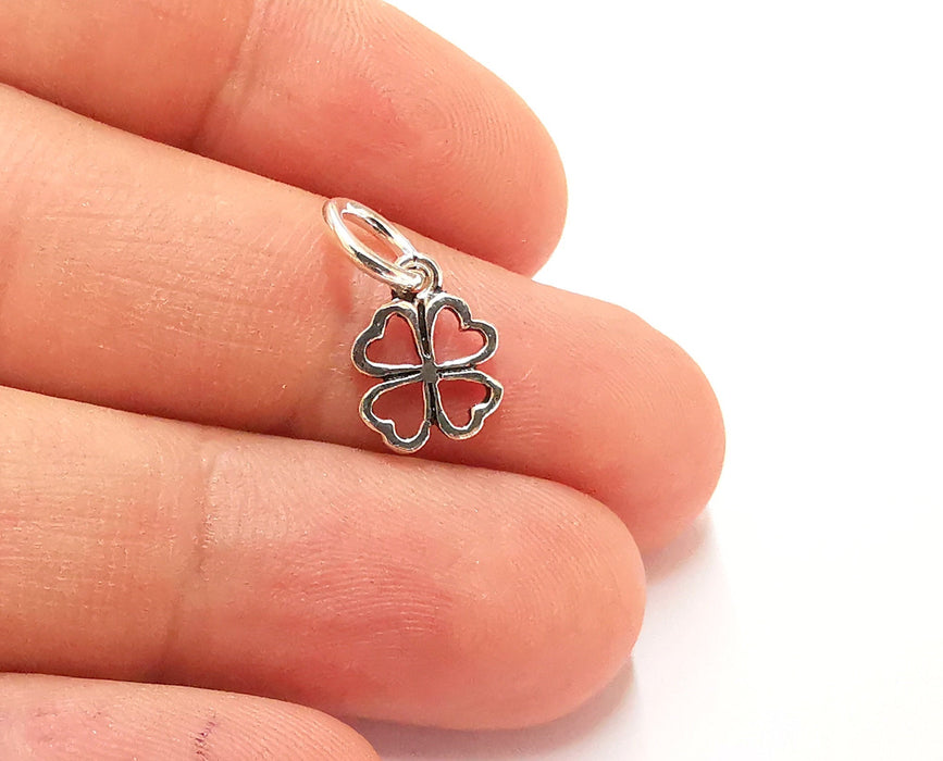 Sterling Silver Clover Charms 925 Silver Charms (16x10mm) EG21999