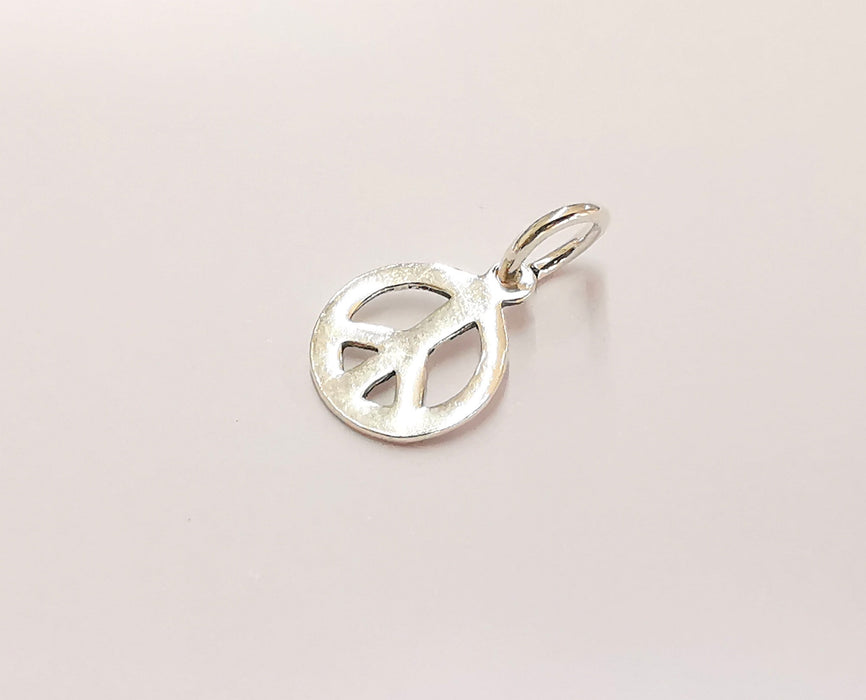 Sterling Silver Peace Charms 925 Silver Charms (22x13mm) EG22000