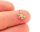 2 Sterling Silver Snowflake Charms 925 Rose Gold Plated Silver Charms  (12x8mm) AG22011