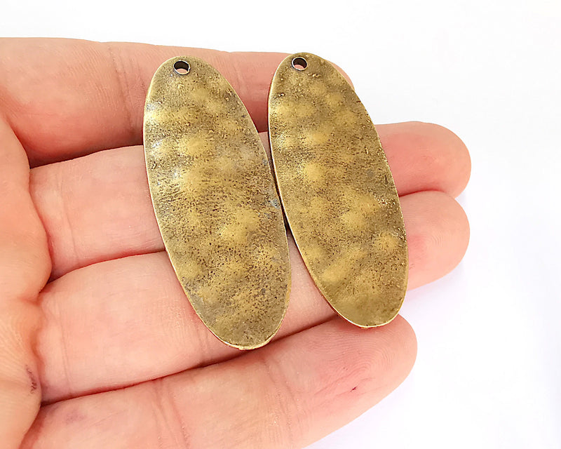 2 Antique Bronze Charms Antique Bronze Plated Charms (53x21mm)  G22020