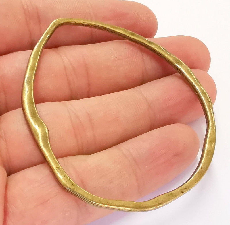 2 Antique Bronze Drop Pendant Antique Bronze Plated Pendant (68x60mm)  G22067