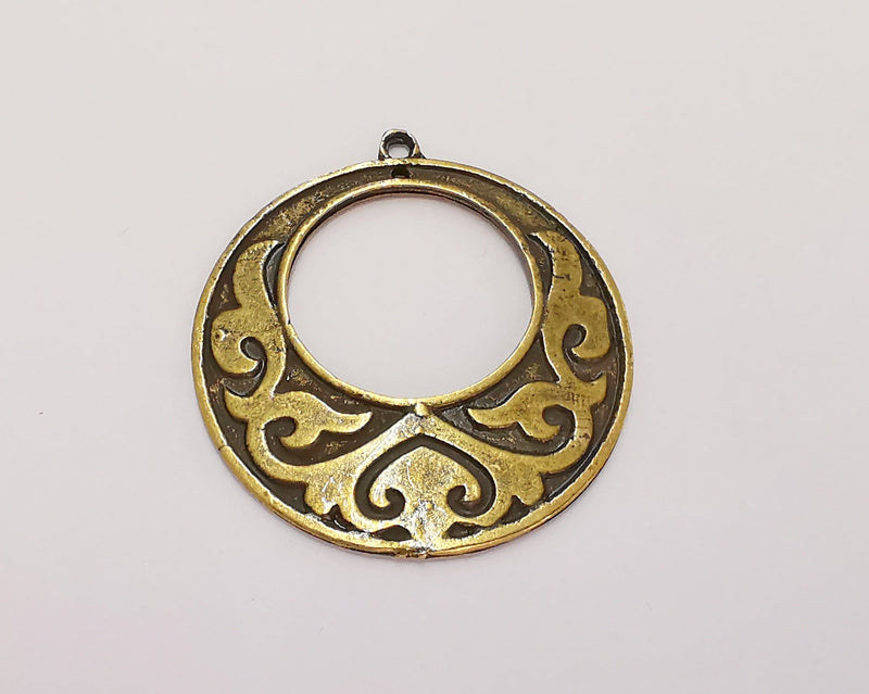 2 Antique Bronze Charms Antique Bronze Plated Charms (44x40mm)  G22113