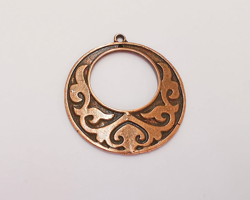 2 Copper Charms Antique Copper Plated Charms (44x40mm)  G22121